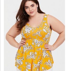Floral baby doll tank from Torrid